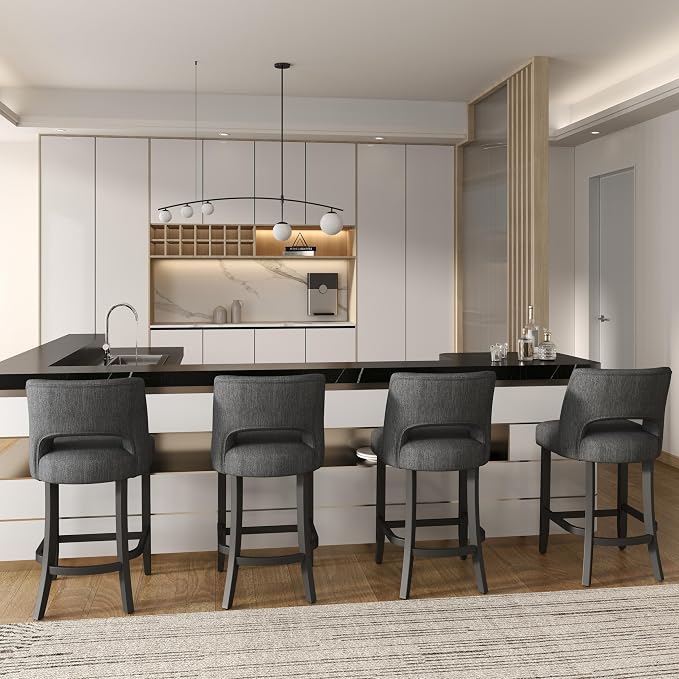 VKNOW Bar Stools Set of 2, Modern Counter Stools - Image 7