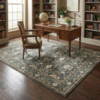 GarveeHome Washable Area Rug 5x7, Retro Floral Low Pile Non Slip Living Room - Image 2