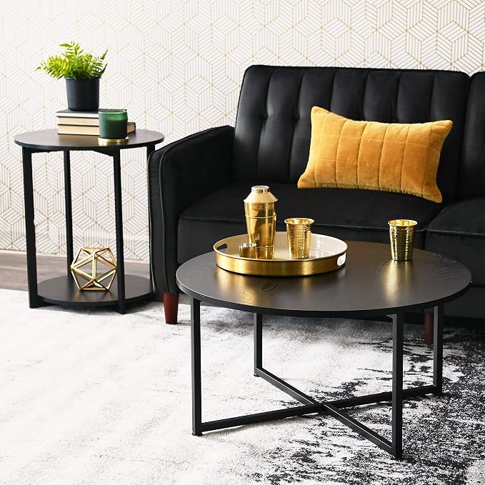 Household Essentials Jamestown Round Side End Table - Image 4