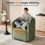Oversized Boucle Swivel Accent Chair - Image 6