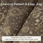 2x6 Brown Linen Look Washable Runner Rug - Image 6
