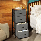 WLIVE Dresser with 4 Drawers, Storage Tower, Organizer Unit, Fabric Dresser - Image 4