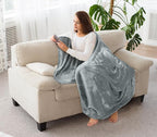 Utopia Bedding Soft Fleece Bed Blanket Throw Size Ash Grey | Microfiber Plush - Image 5