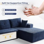 MAXYOYO 132" Giant U-Shaped Modular Sectional Couch, Modern Boneless Couch - Image 7