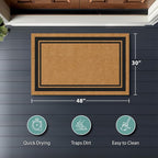 Barnyard Designs Natural Coco Coir Non-Slip Doormat | Heavy-Duty Welcome Mat - Image 3