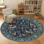 DUKINO 6ft Round Rug for Bedroom, WashableNon Slip Circle Rug, Low Pile - Image 3
