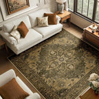RELEANY Washable Area Rug, Square 6'x6', Water Repellent, Pet Friendly by RELEANY