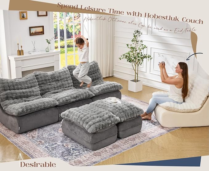 Hobestluk Sofa Couch Foam Sofa for Small Spaces Comfy Sofas - Image 6