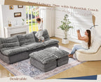 Hobestluk Sofa Couch Foam Sofa for Small Spaces Comfy Sofas - Image 6