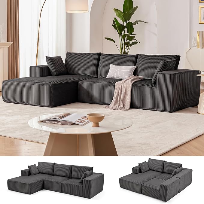 108” Modular Sectional Sofa, Cloud Sectional Couch by Weture
