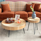 2-Piece Farmhouse Nesting Table Round - Image 3