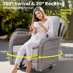 ovios 7 Pieces Patio Furniture Set, Outdoor Wicker Sofa Couch - Image 4