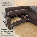 Marsail 84.6" Sectional Sleeper Sofa - Image 4