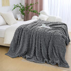 Aganear Fleece Throw Blanket for Couch Sofar 50"x60" Grey | Lightweight Fuzzy - Image 3