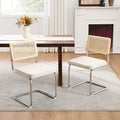Zesthouse Natural Rattan Dining Chairs Set of 2, Mid Century Modern Dining by Zesthouse