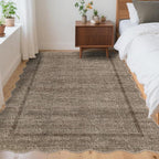 GarveeHome Scalloped Washable Area Rug 4x6 Small Entryway Rug Non Slip | Modern - Image 3