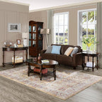 LEEMTORIG Oval Coffee Table for Living Room, 2-Tier Solid Wood Table - Image 3
