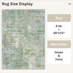 Soalmost Abstract 4x6 Area Rug Washable Rugs - Image 5