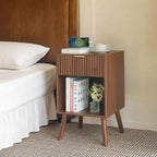 Fultyle Nightstand with Charging Station, Fluted Night Stand with USB and Type - Image 6