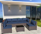 Outdoor Patio Furniture Set, 7 Pieces Outdoor Sectional Furniture Patio Sofa - Image 7