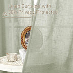 96 Inch Long Sheer Linen Curtains - Image 6