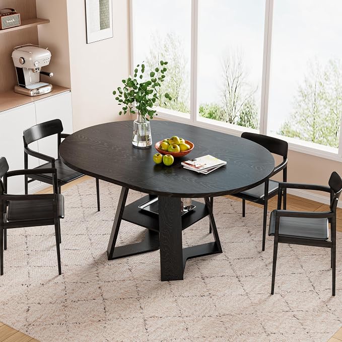 43.3in-59in Extendable Round Dining Table - Image 3