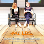 Outsunny 2-Person Outdoor Glider Bench, Patio Double Swing Rocking Chair - Image 7
