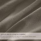 Taupe Pleated Linen Blackout Curtains 84 Inch Long - Image 3