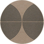 Lahome Enfys Modern Rainbow Round Rug, 6ft Easy Jute Circle Patio Rug Washable - Image 6
