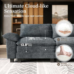 SUNSHINE VALLEY Sofa and Loveseat Set, Oversized Chenille Modular Love seat and - Image 3