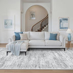 Soalmost Washable Hallway Runner Rug 4x10 Kitchen Entry Rugs Non-Slip, Stain - Image 2