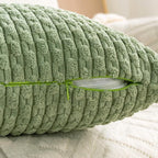 Set of 4 Sage Green Decorative Throw Pillow Covers 16x16 Inch Corduroy Pillow - Image 5