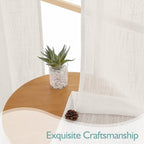 Chyhomenyc Semi Sheer Curtains 63 Inch Length 2 Panels - Image 6