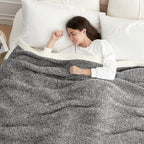 Snuggle Sac Super Soft & Reversible Heather Black Throw - Image 2