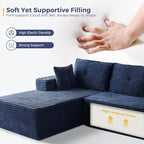 MAXYOYO 132" Giant U-Shaped Modular Sectional Couch, Modern Boneless Couch - Image 9