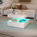 HedoAjim Small White Led Coffee Table by HedoAjim