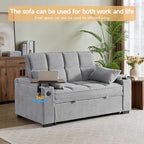 Auvsoce 65'' Chaise Lounge Chair Indoor, 3-in-1 Convertible Sofa Bed - Image 5