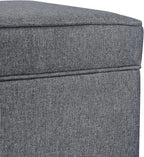 Adeco 17.5" Square Fabric Ottoman - Image 7