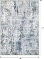 5x7 Area Rugs Washable Rug: Abstract Neutral Rugs Modern Non Slip Area Rug - Image 2