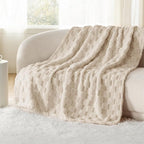 Bedsure GentleSoft Beige Throw Blanket - Image 5