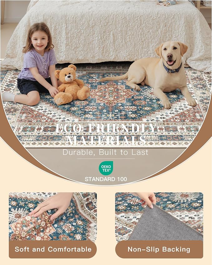 Madane Hallway Runner 3x8, Kitchen Rugs Washable Entry Rug, Soft Low-Pile - Image 6