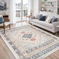 Pink Rugs for Bedroom-5x8 Area Rugs for Living Room, Dining Room, Low Pile by Zesthome