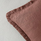 MIULEE Linen Fringe Decorative Fall Throw Pillow Covers Autumn Glaze 18x18 | - Image 5