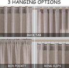 Brownish Grey Linen Curtains 84 Inches Long - Image 2