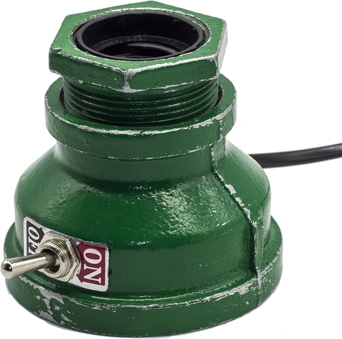 Loft Style Lamp, Corporal Green Steampunk Industrial Vintage Style, Water Pipe - Image 5