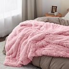 Bedsure GentleSoft Fluffy Pink King Size Blanket - Image 3