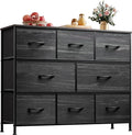 WLIVE 8 Drawer Dresser for Bedroom, Fabric Black Dresser by WLIVE