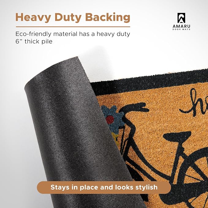 Coir Welcome Mat, 17 x 29 in | 100% Natural Coir, Anti-Shedding, Durable PVC - Image 6
