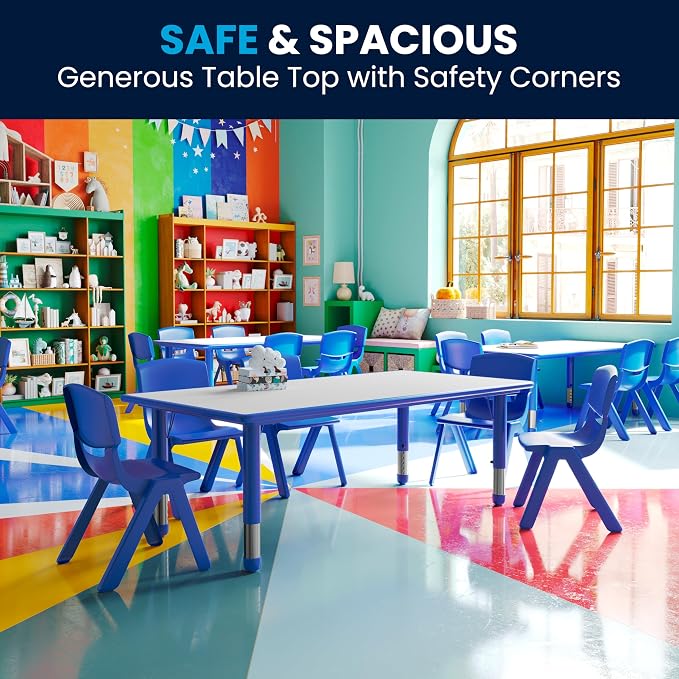 Flash Furniture Wren Adjustable Classroom Activity Table - Image 3