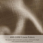 96 Inches Pleated Linen Tan Latte Memory Train Semi Sheer Curtains 2 Panels | - Image 2